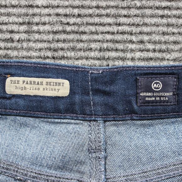 AG Adriano Goldschmied Farrah Skinny Jeans Women's 25x27 Blue High Rise Stretch - Picture 3 of 9